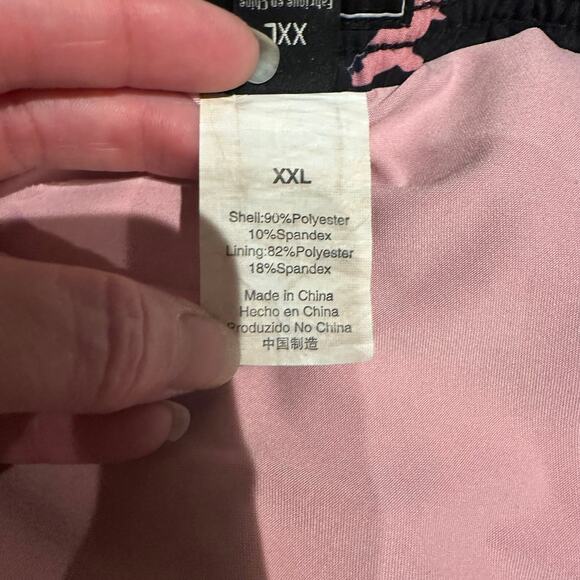 Surf Cuz Size XXL Swimming Tunks Navy with Pink Shark Print Pockets Lined - Picture 7 of 9